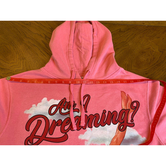 INDEPENDENT Trading Company Pink Fleece Am I Dreaming ? Hooded Hoodie Size M - Picture 12 of 13